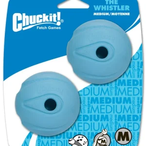 Chuckit! The Whistler Ball Dog Toy Assorted 2pk MD