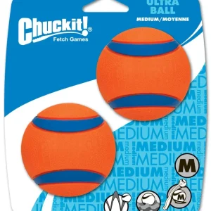 Chuckit! Ultra Ball Dog Toy Blue/Orange 2pk MD