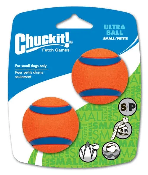 Chuckit! Ultra Ball Dog Toy Blue/Orange 2pk SM - Image 2