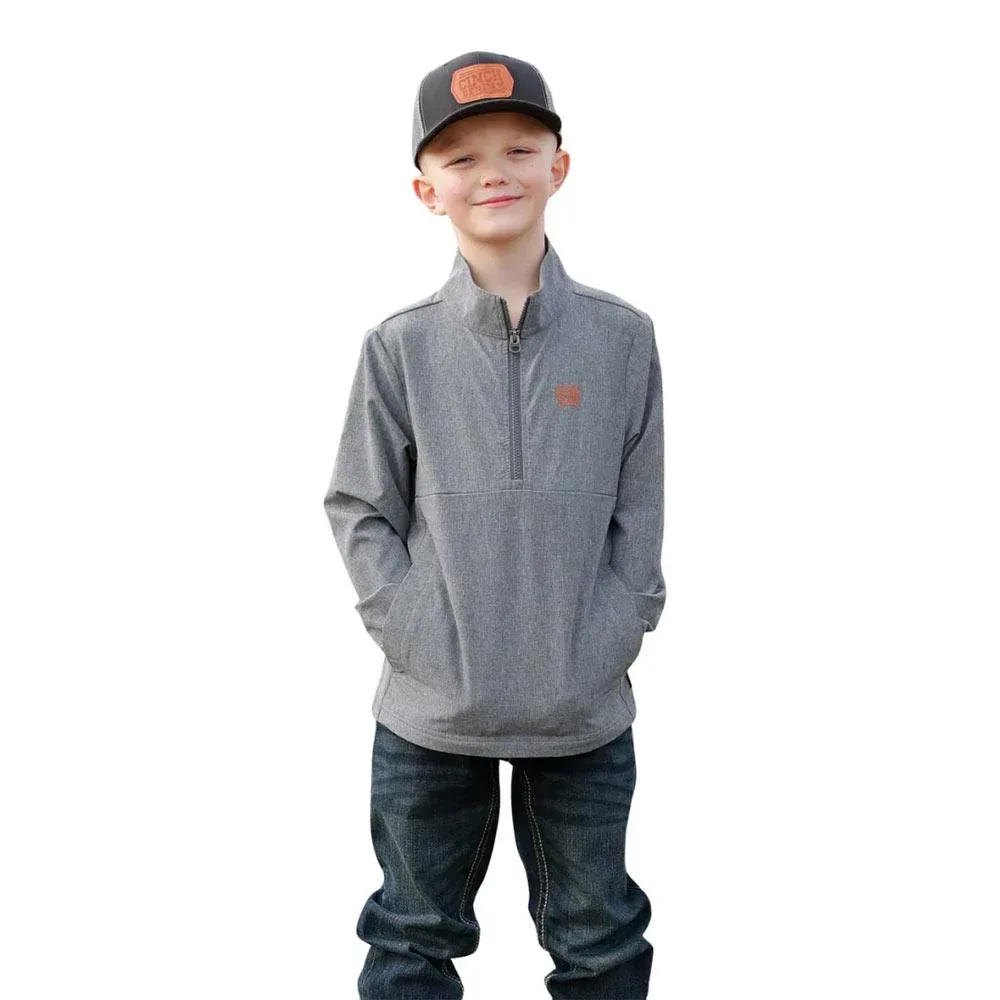 Cinch Boy's Grey 1/4 Zip Wind Breaker