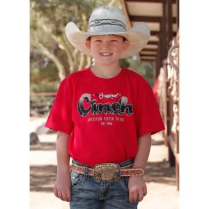 Cinch Boys Red Logo Tee