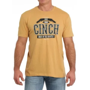 Cinch Men's Gold Logo Tee