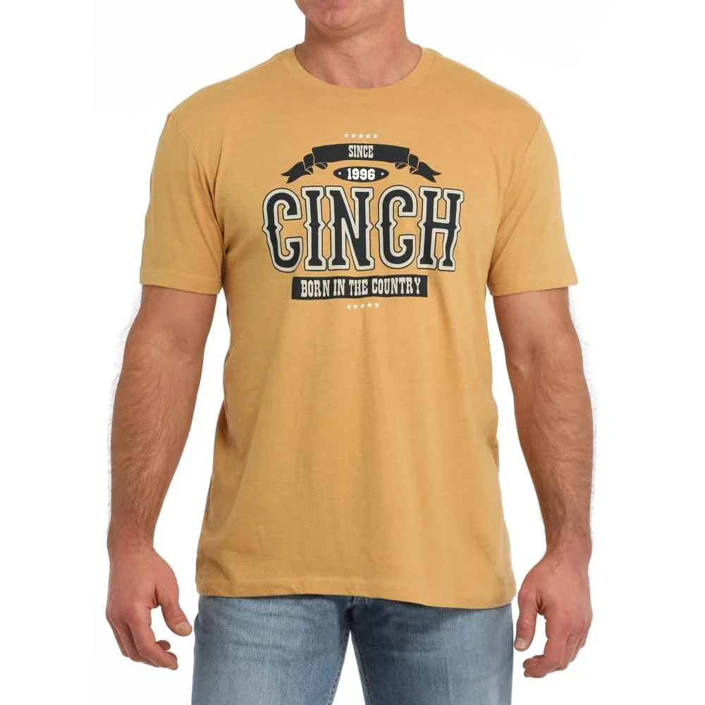Cinch Men's Gold Logo Tee