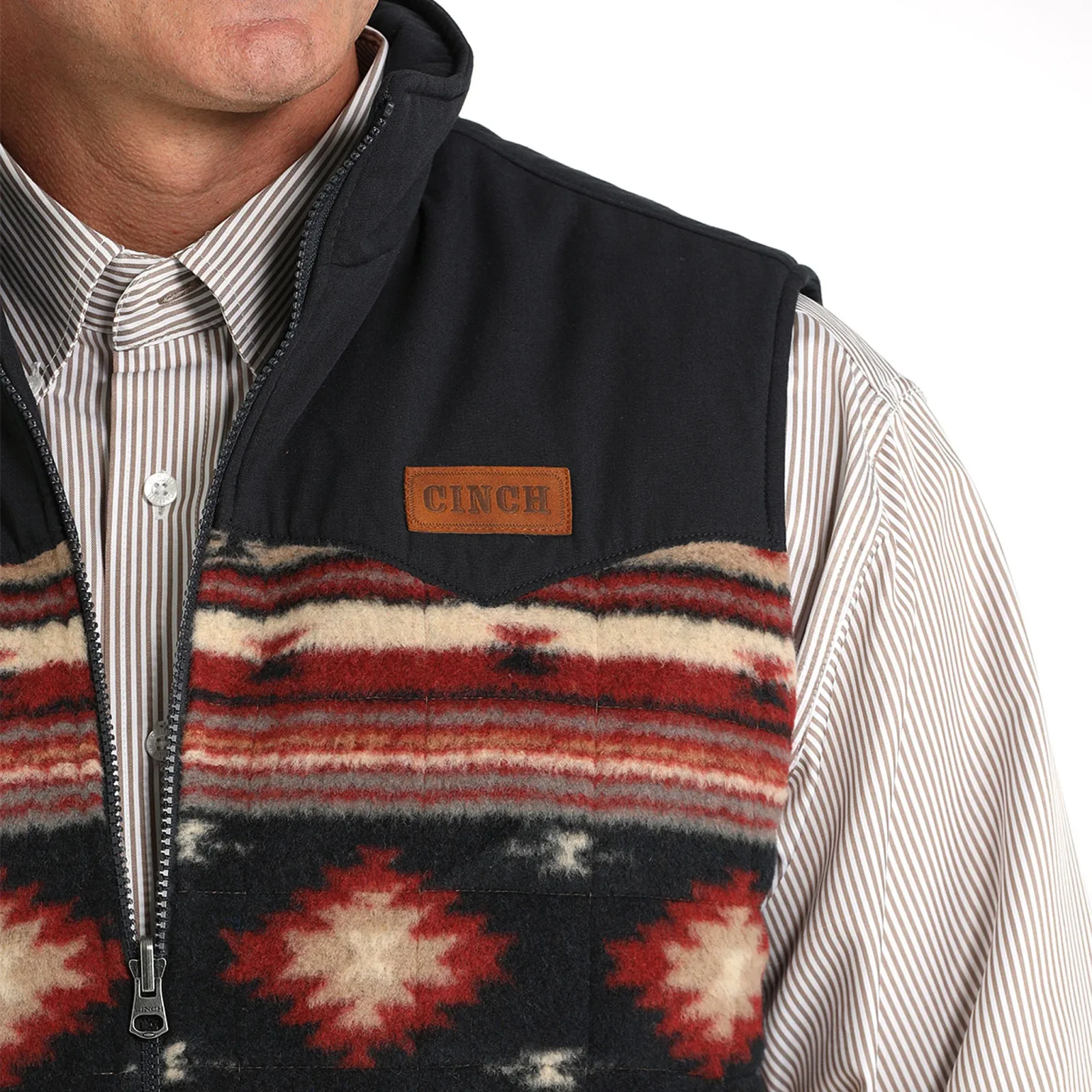 Cinch Men's Reversible Khaki Vest - Image 2