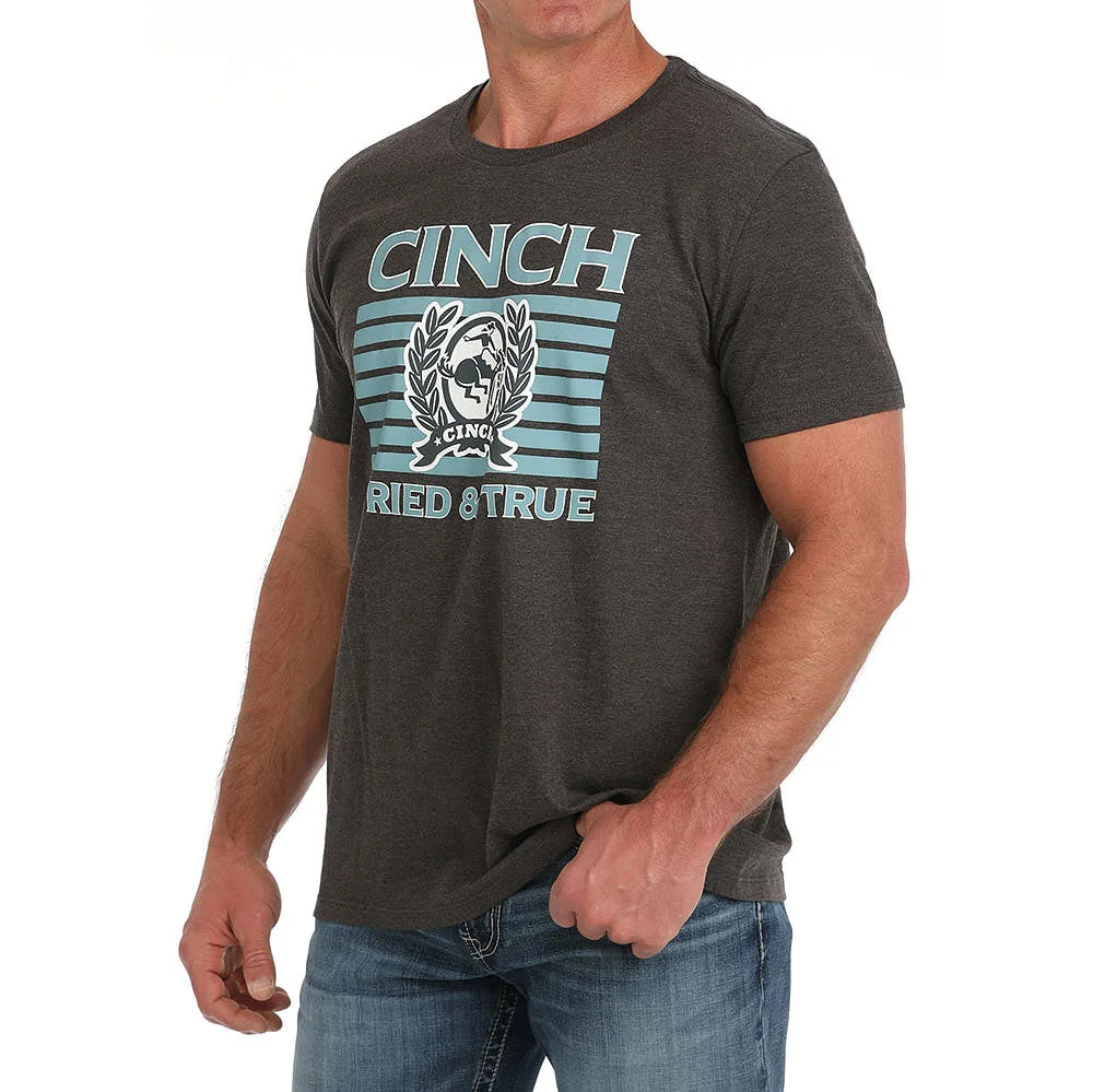 Cinch Mens Tried and True Charcoal Tee - Image 2
