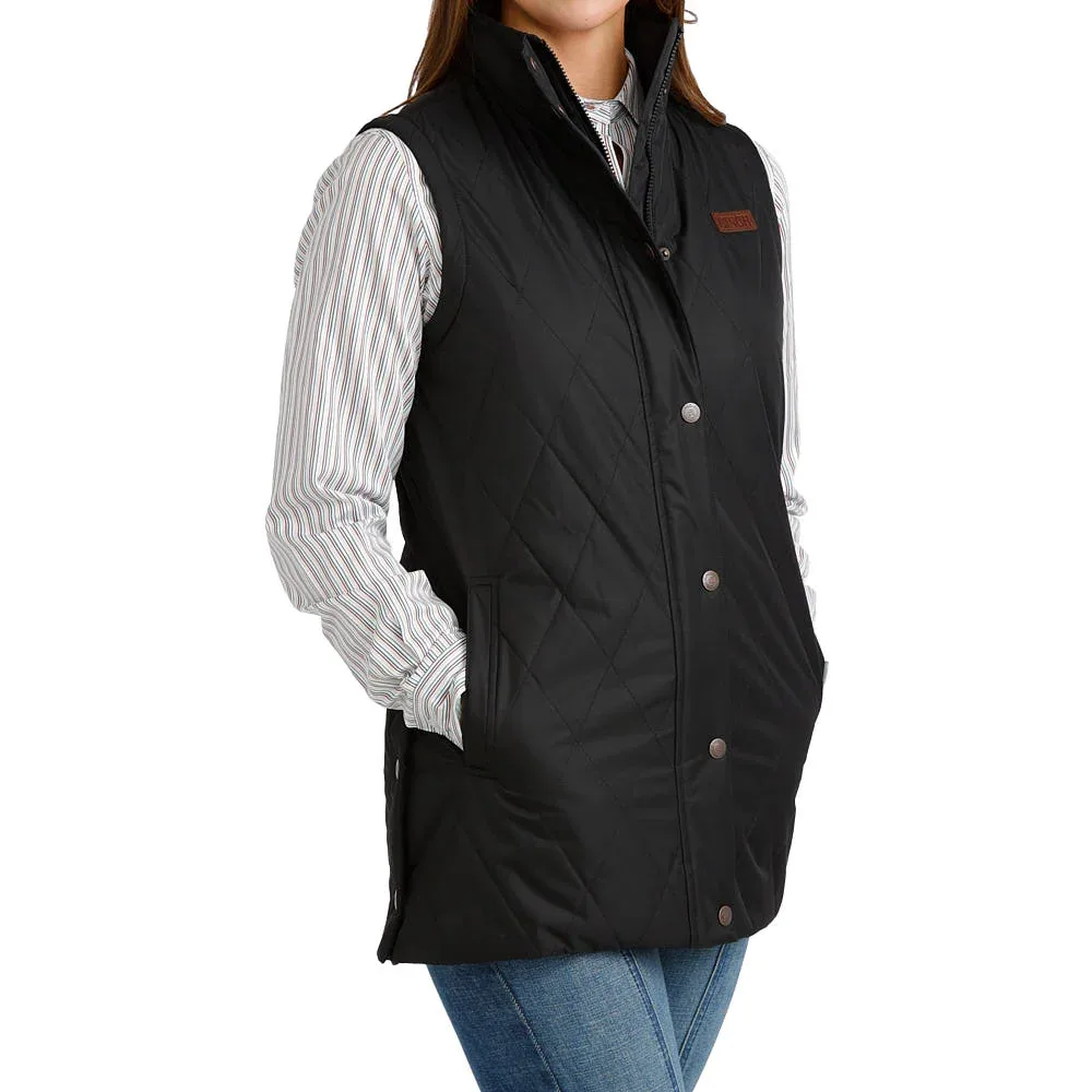 Cinch Women's Black Quilted Barn Vest - Image 2