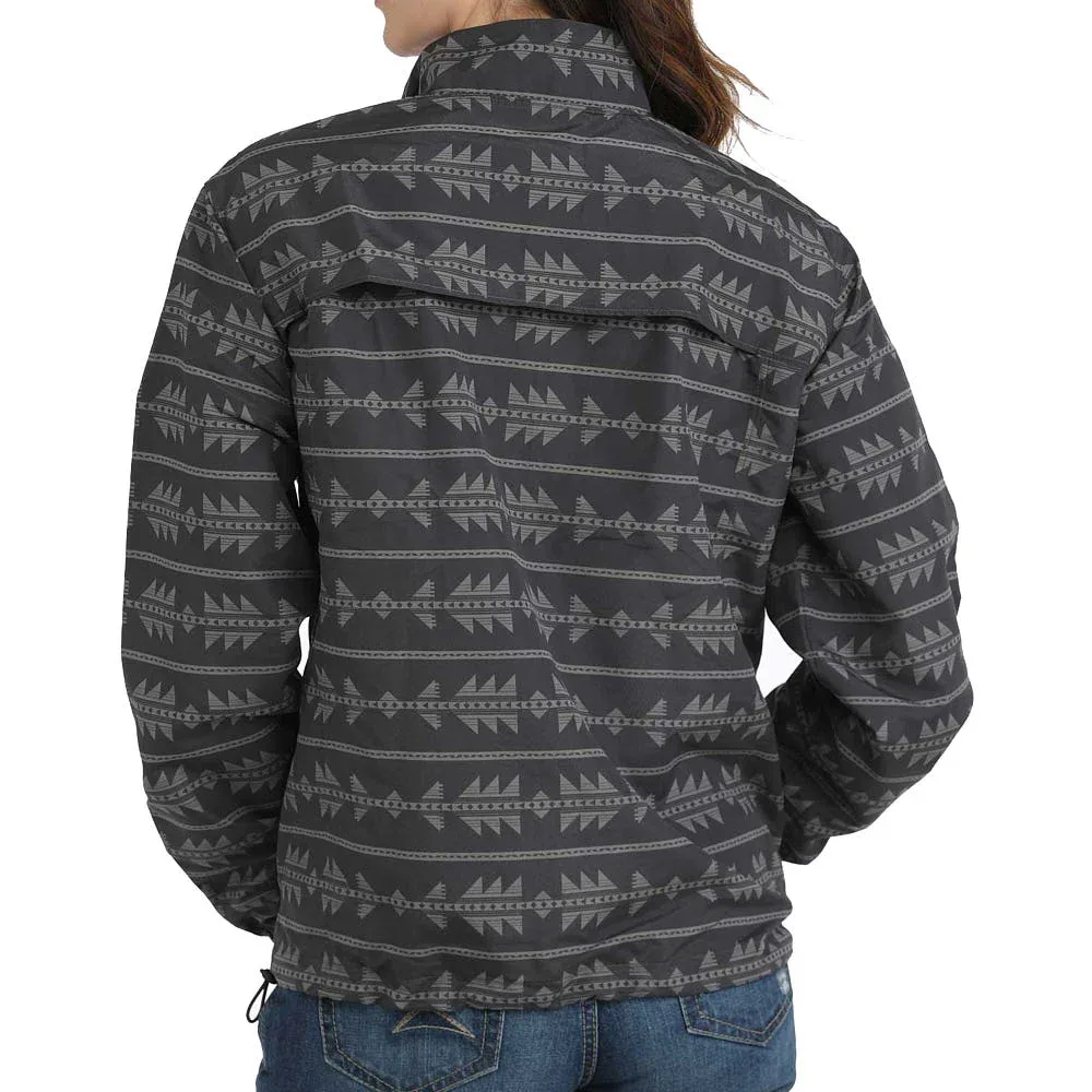 Cinch Womens Grey 1/2 Zip Windbreaker - Image 2