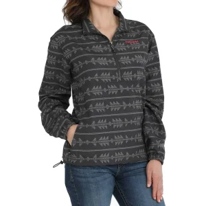 Cinch Womens Grey 1/2 Zip Windbreaker