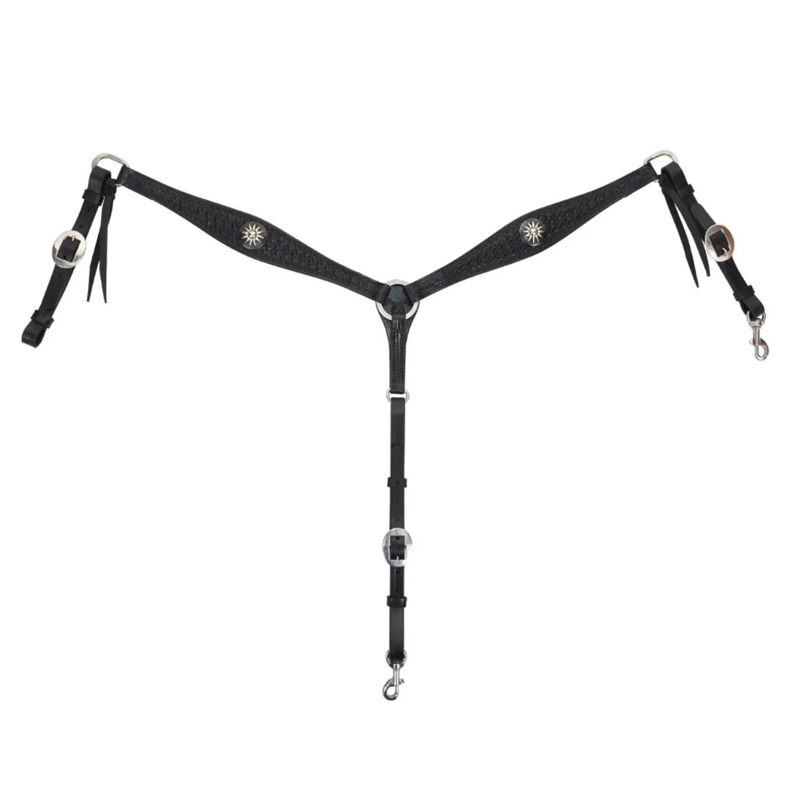 Circle Y Saddlery Dark Rider Shaped Spider Breast Collar