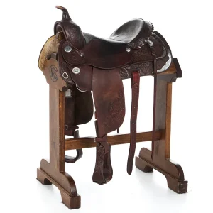 Circle Y Saddlery Used 15.5in Acorn Tooling with Silver Trail Saddle