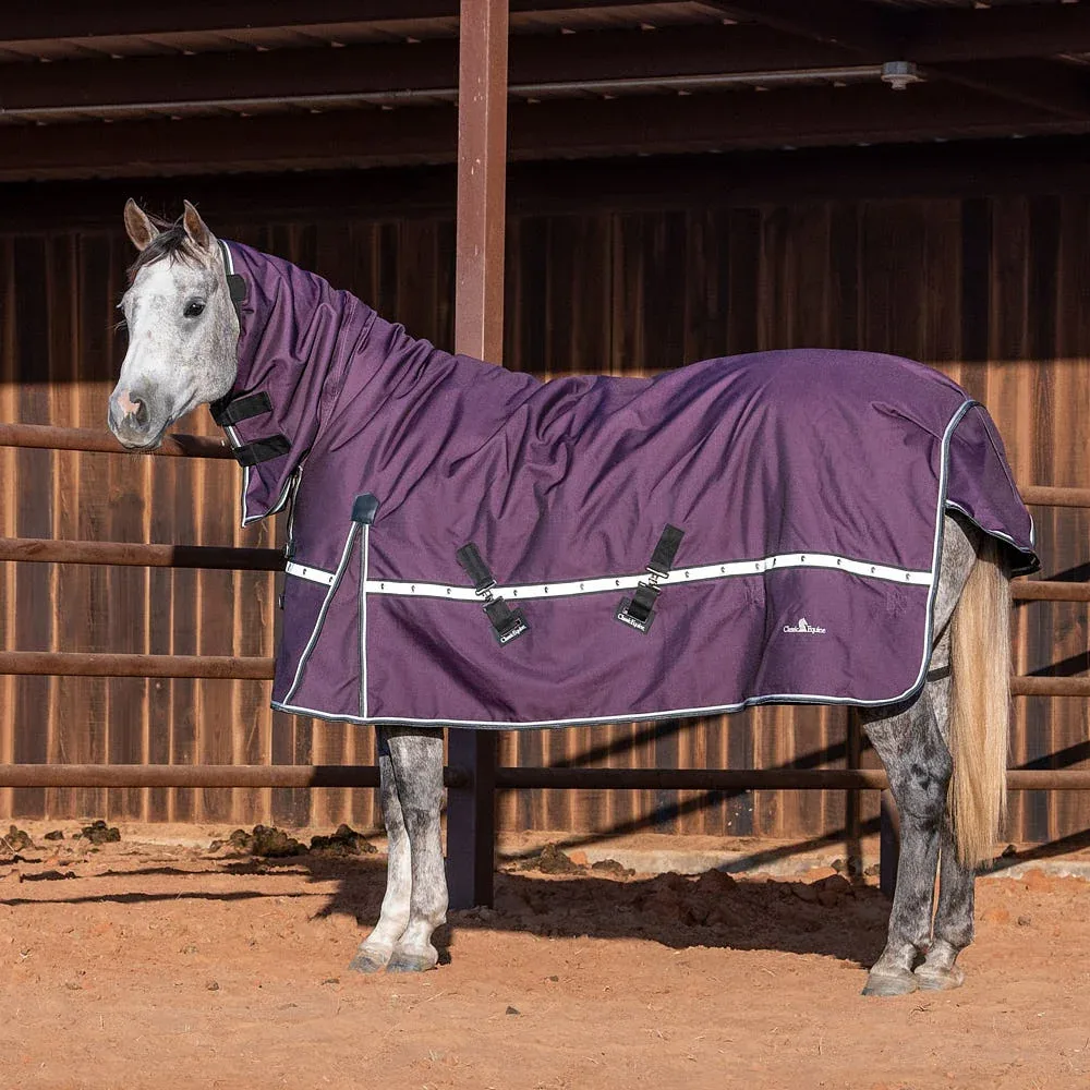 Classic Blackberry 10k Trainer Hooded Winter Horse Blanket - Image 2