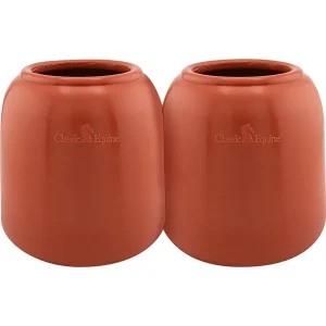 Classic Equine Shoeguard 360 Red Rubber Pull On Bell Boots