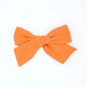 Classic Linen Hair Bow - Ginger