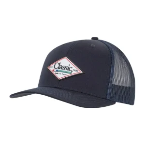 Classic Navy Patch Logo Mesh Back Cap