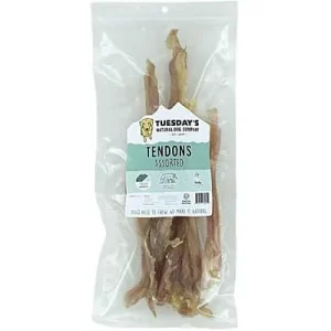 Clean Run Tuesday's Natural Dog Company Beef Tendons - Assorted Tendons, 8 oz.