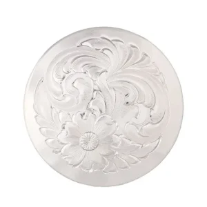 Clear Edge Silver Engraved Concho/Screw Back 1 Sil