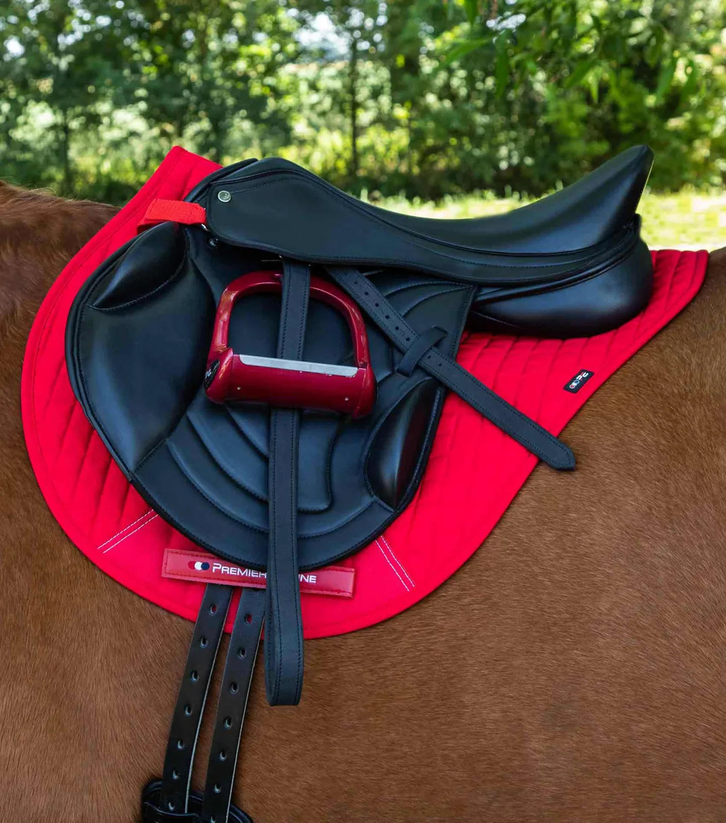 Close Contact Cotton Cross Country Saddle Pad Red - Image 2