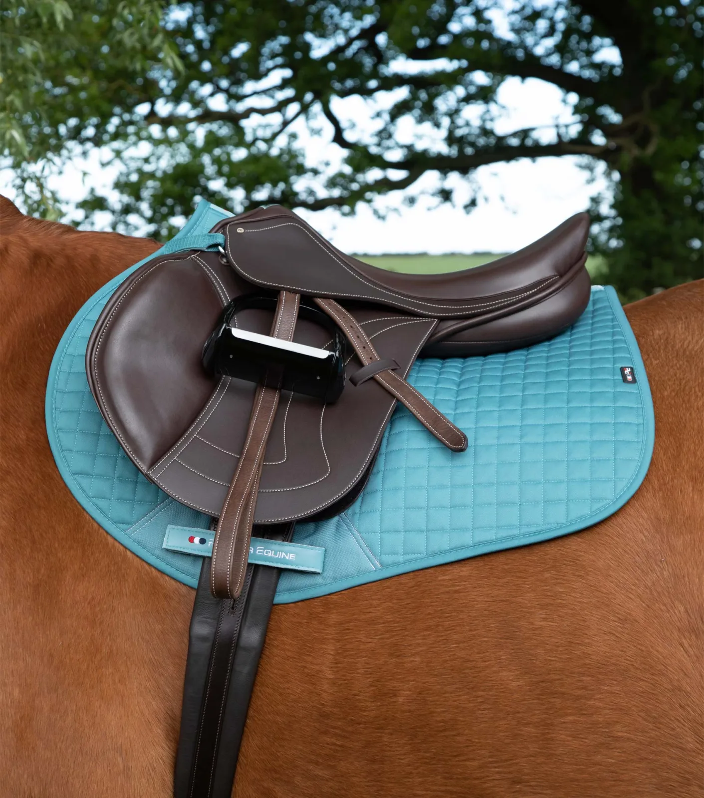 Close Contact Cotton GP/Jump Saddle Pad Turquoise - Image 2