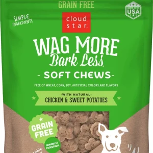 Cloud Star Wag More Bark Less Soft and Chewy Grain Free Chicken and Sweet Potatoes Dog Treats