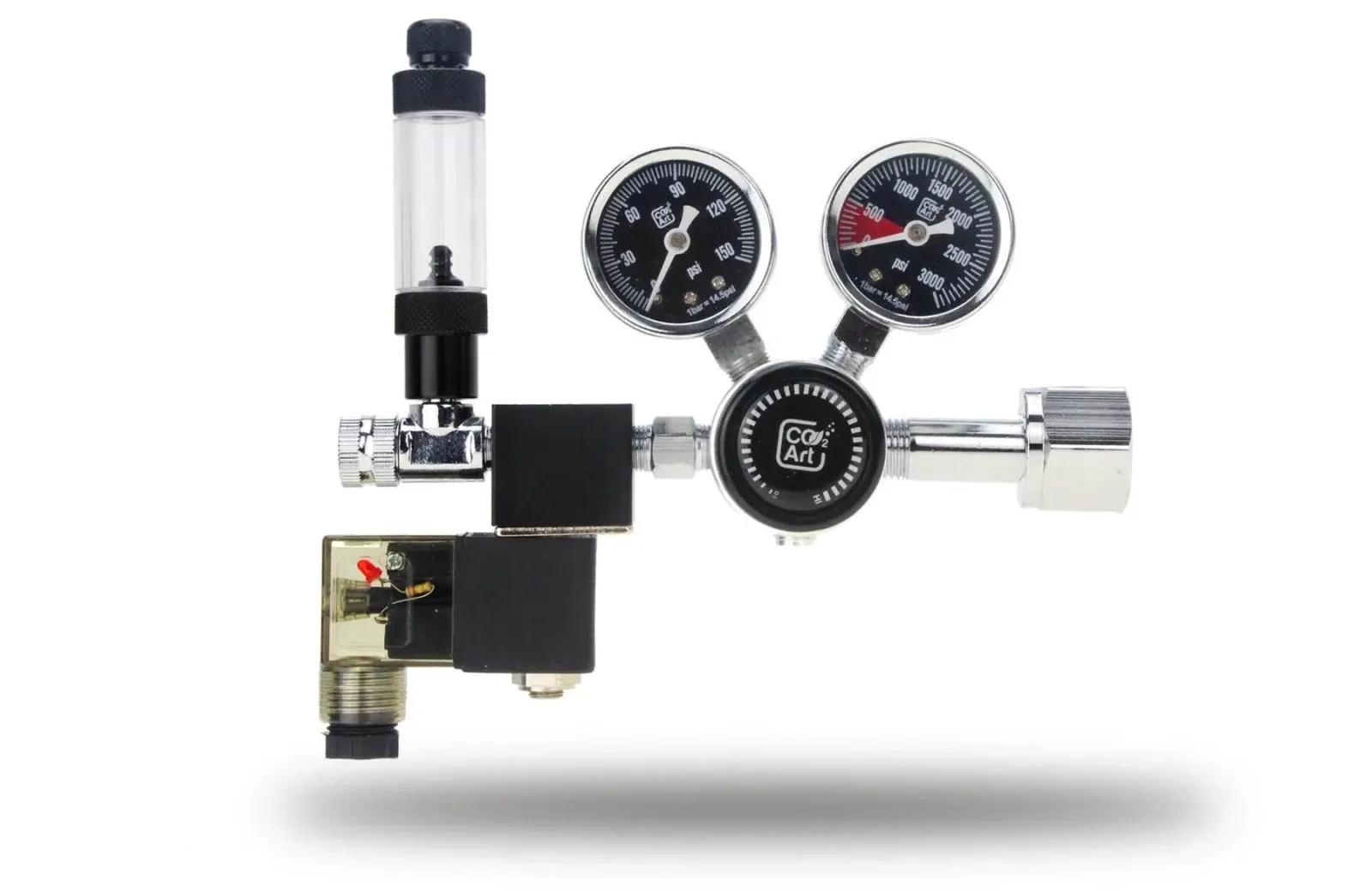 Co2Art Aquarium CO2 Dual Stage Regulator with Integrated Solenoid