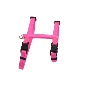 Coastal Figure H Adjustable Nylon Cat Harness Neon Pink 3/8 in x 10-18 in (D)