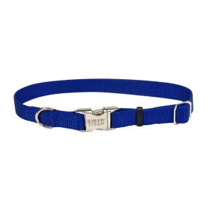 Coastal Nylon Adjustable Spectra Collar W/Metal Buckle 1"-Blue {L+b} 761188