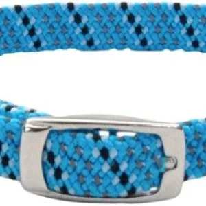 Coastal Pet Elastacat Reflective Safety Collar with Charm Blue/Black