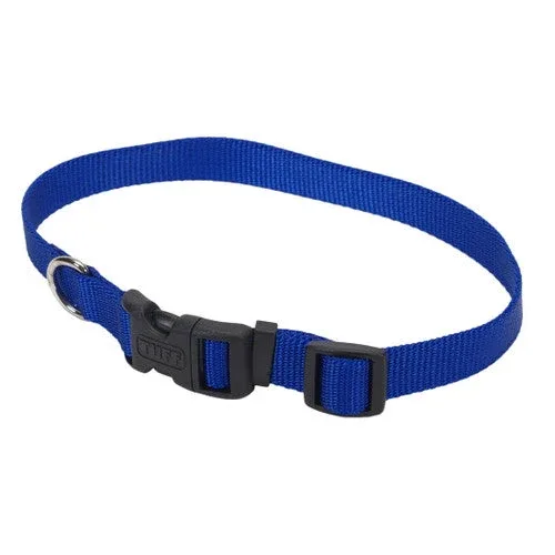 Coastal Pet Pet Products Tuff Buckle Adjustable Nylon Small And Medium Dog Collar Blue 5/8" X 10-14"-{L+2} - Image 2