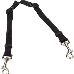 Coastal Pet Two Dog Adjustable Nylon Coupler Black