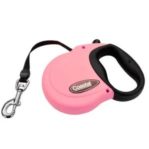Coastal Retractable Dog Leash Pink 16 Ft, Medium