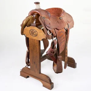 Coats Used 14.5in Full Tooled Coats Calf Roping Saddle