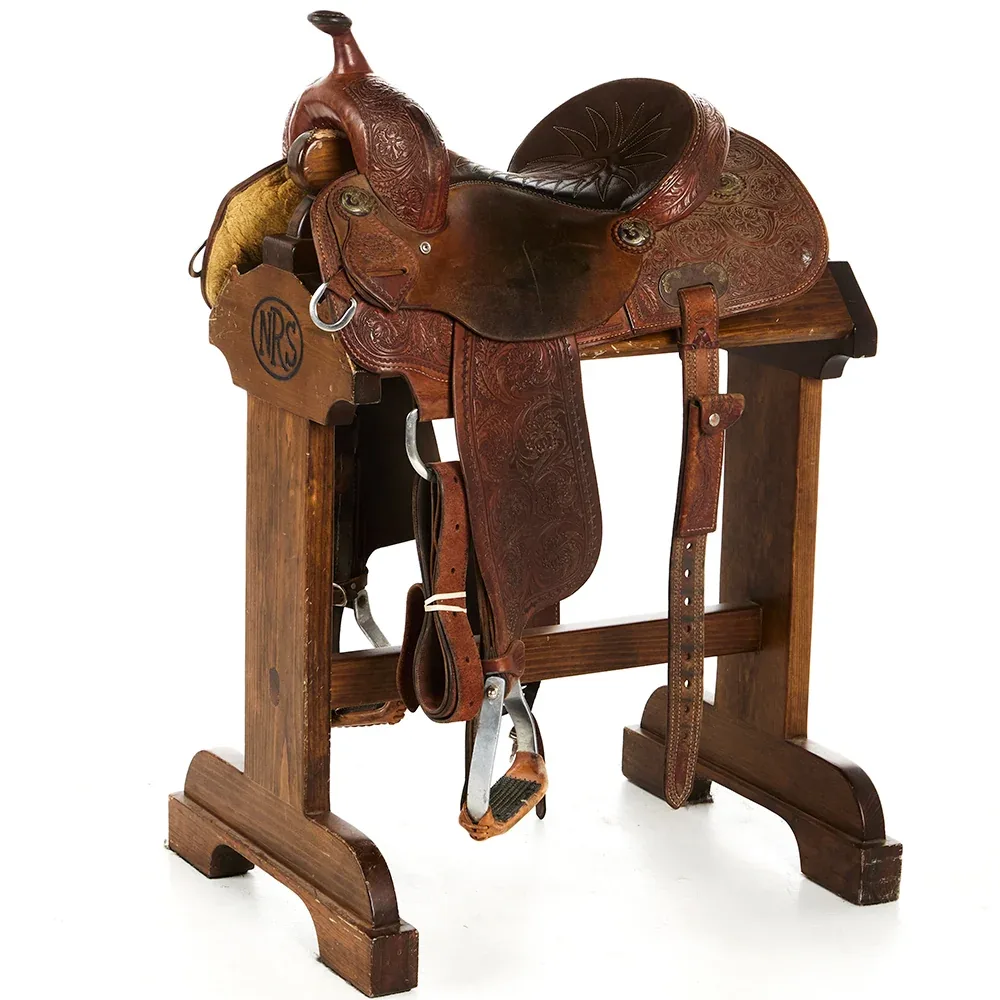 Coats Used 14in 7/8 Floral Flex Tree Barrel Saddle