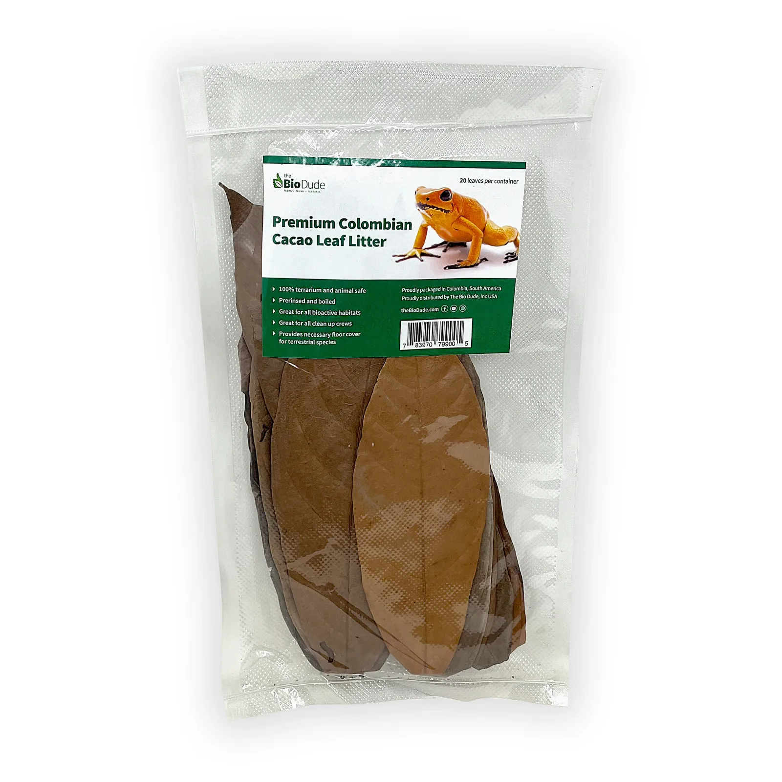 Colombian Leaf Litter - Cacao Leaves - 20 count - Image 2