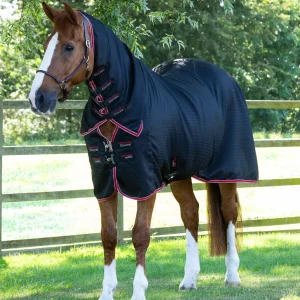 Combo Buster Waffle Horse Cooler Rug Black