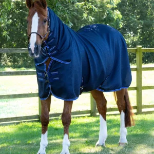 Combo Buster Waffle Horse Cooler Rug Navy