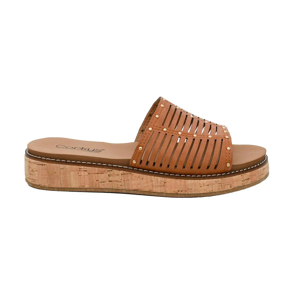 Corkys Footwear Women`s At Ease Cognac Studded Sandal - Image 2