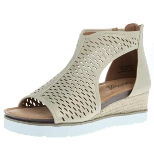 Corkys Footwear Womens Corky Sugar Momma Gold Wedge Sandal