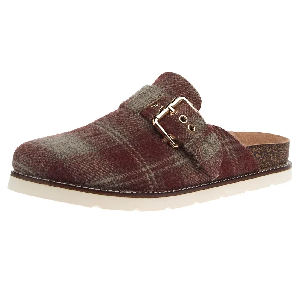 Corkys Footwear Women's Day Dream Rust Plaid Slip On