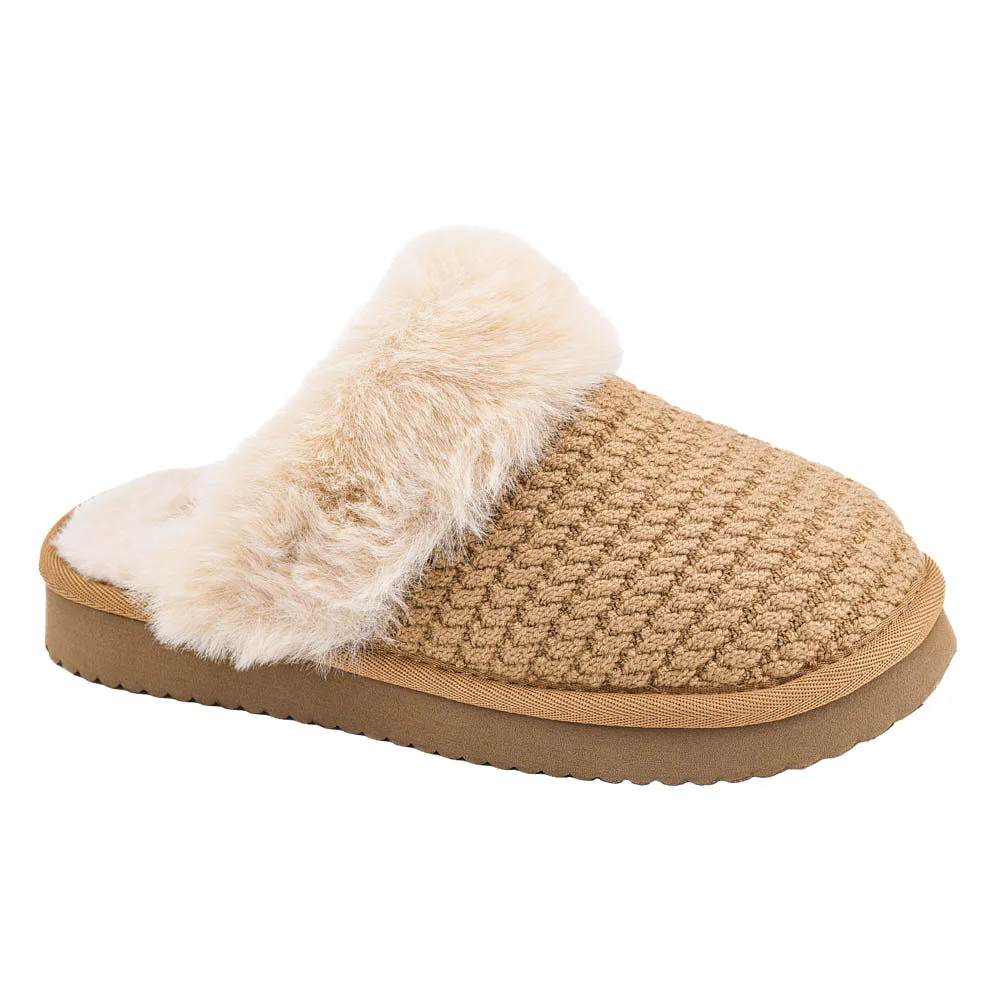 Corkys Footwear Women's Let's Order In Camel Slipper
