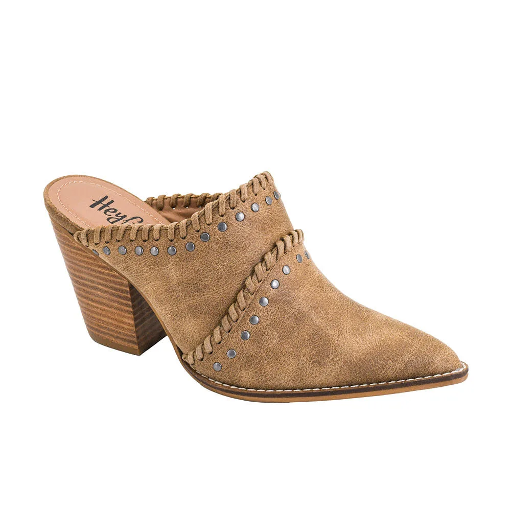 Corkys Footwear Women's Tan Suede Mini Cow Mule