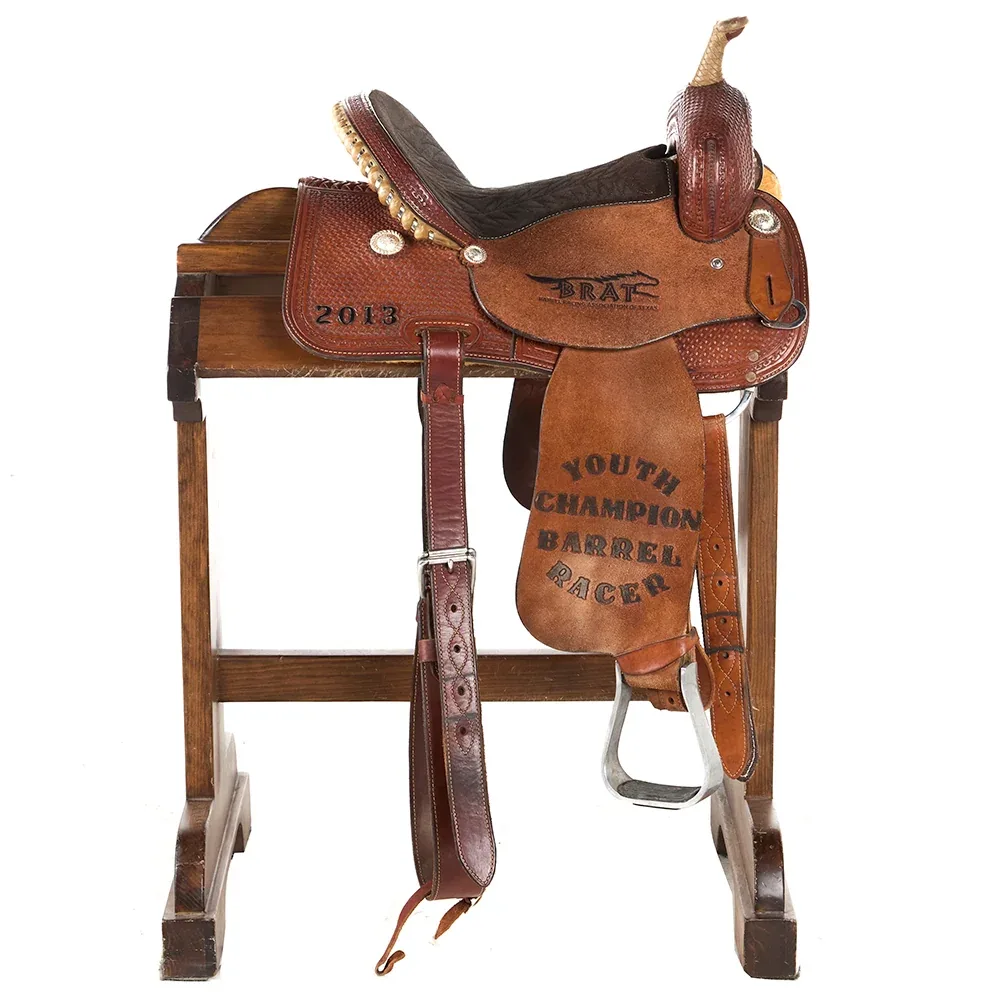 Corriente Used 14in BRAT Trophy Barrel Saddle - Image 2