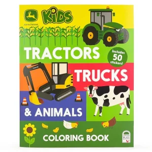 Cottage Door Press John Deere Kids Tractors Trucks Animals Coloring Book