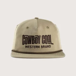 Cowboy Cool Khaki Wave Rider Rope Cap