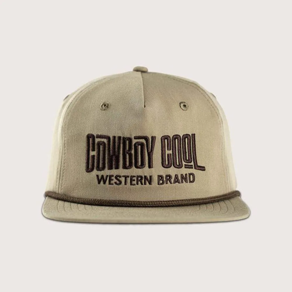 Cowboy Cool Khaki Wave Rider Rope Cap