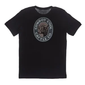 Cowboy Cool Men's Cattle Co Black Tee