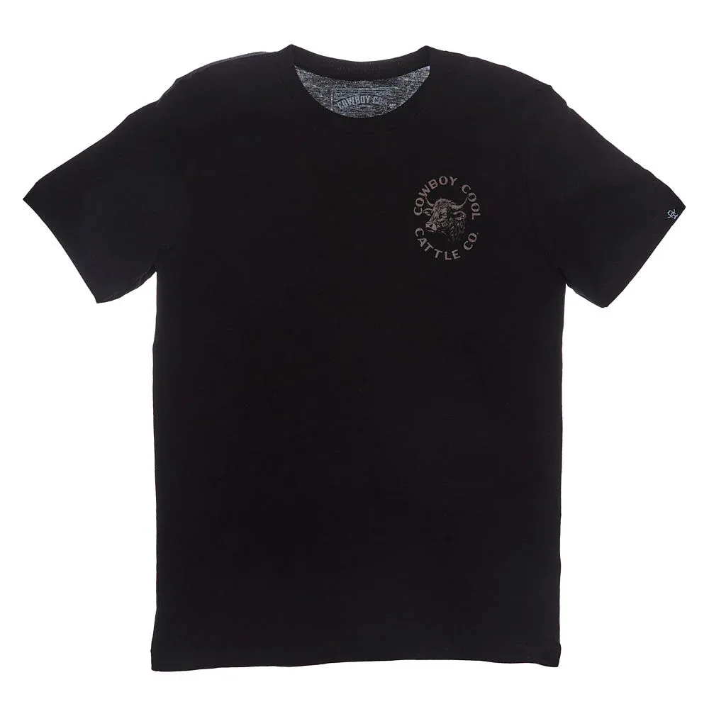 Cowboy Cool Men's Cattle Co Black Tee - Image 2