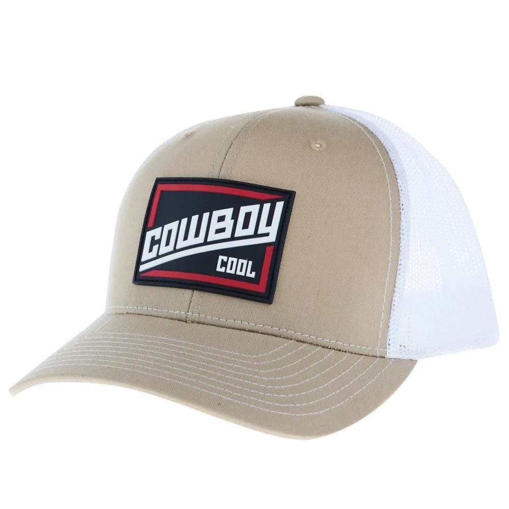 Cowboy Cool Slant Khaki Cap