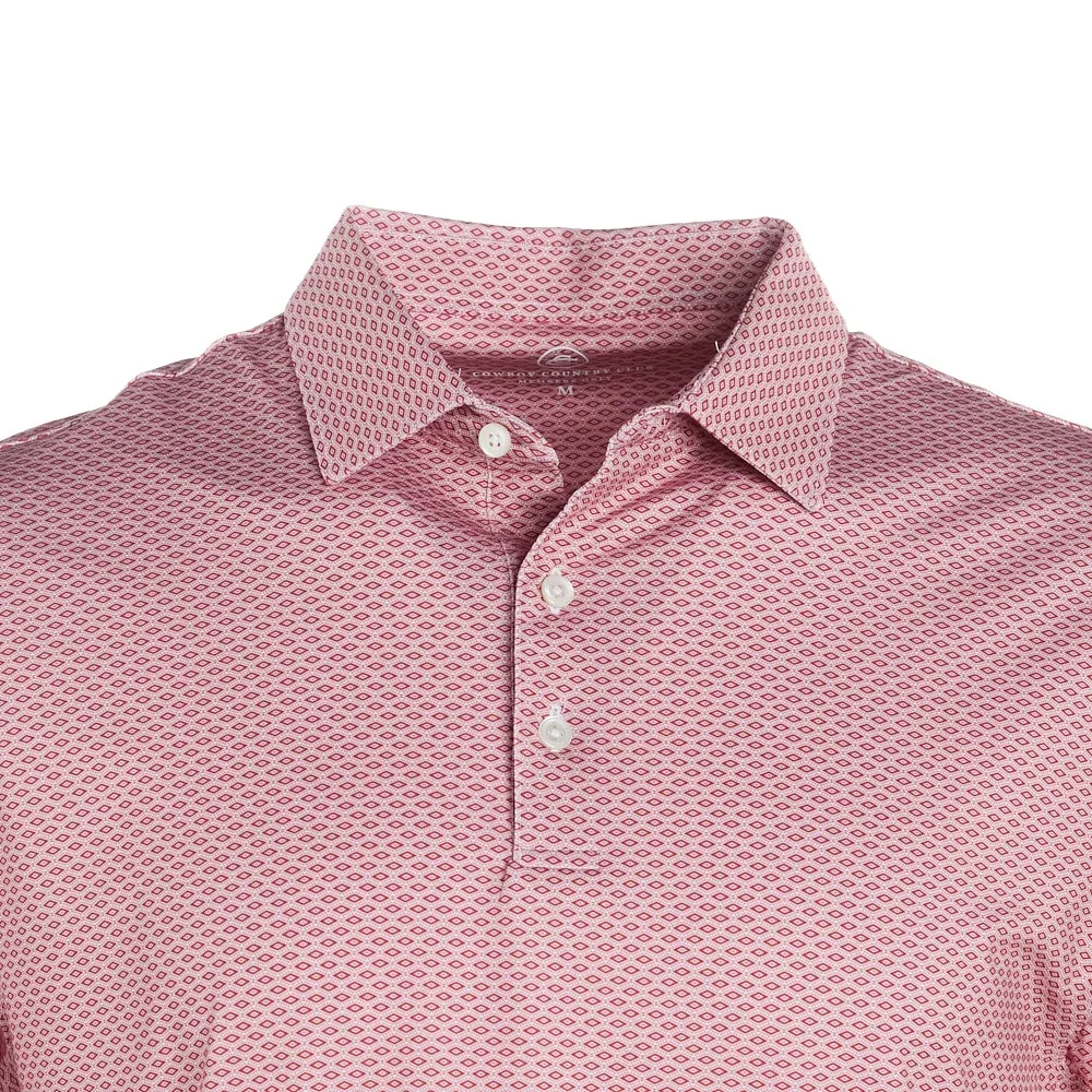 Cowboy Country Club Llc Men's Brick Diamondback Polo - Image 2