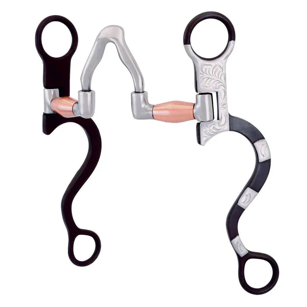 Cowboy Tack Broken Heart Cathedral Port Bit w/Copper Barrels