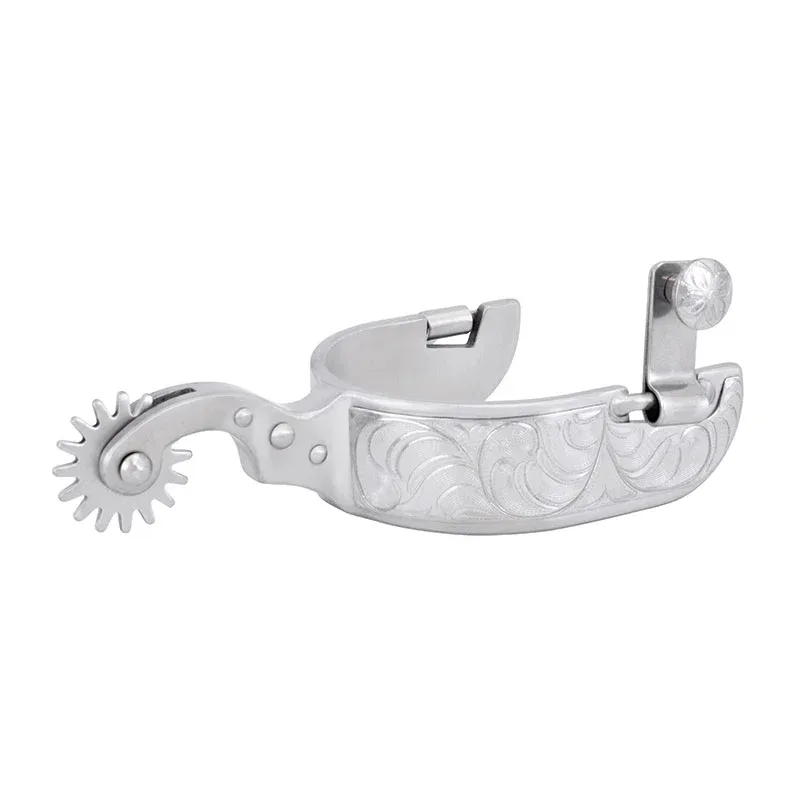 Cowboy Tack Medium Stainless Steel Rock Grinder Spurs